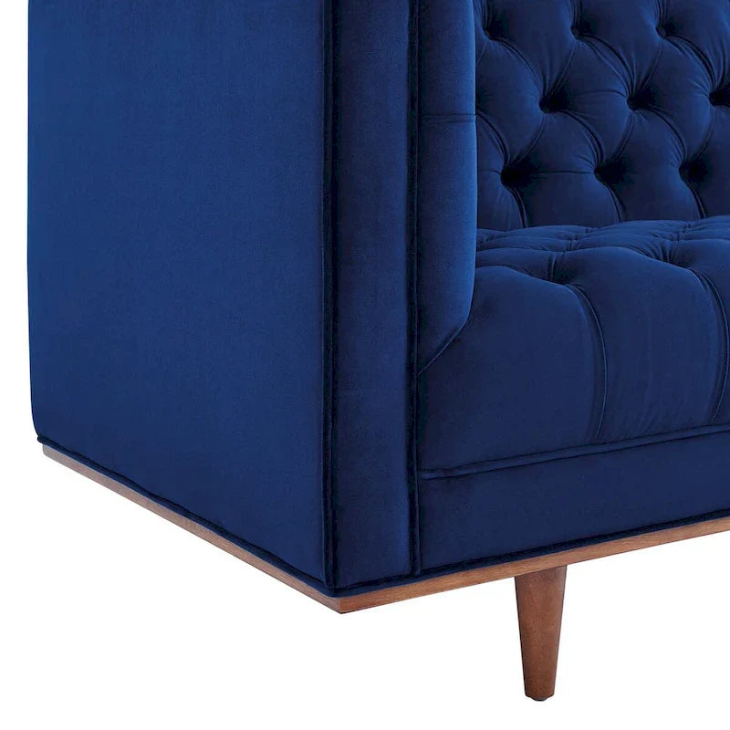 Performance Velvet Tufted Sofa by Elation 15