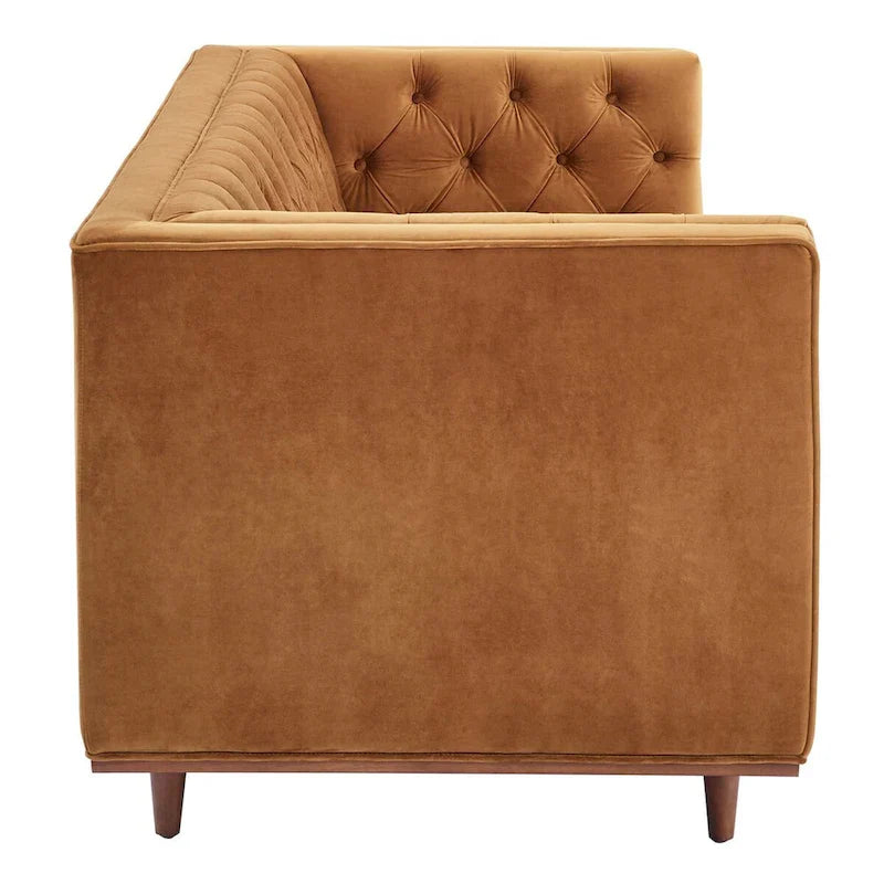 Performance Velvet Tufted Sofa by Elation 19