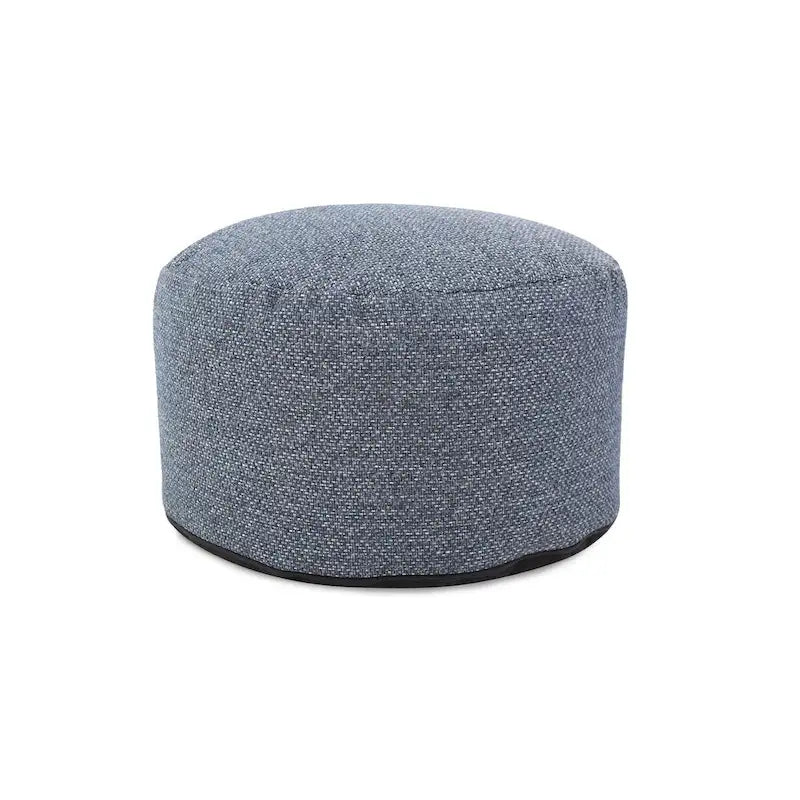 Allan Andrews Indigo Panama Round Foot Pouf 1