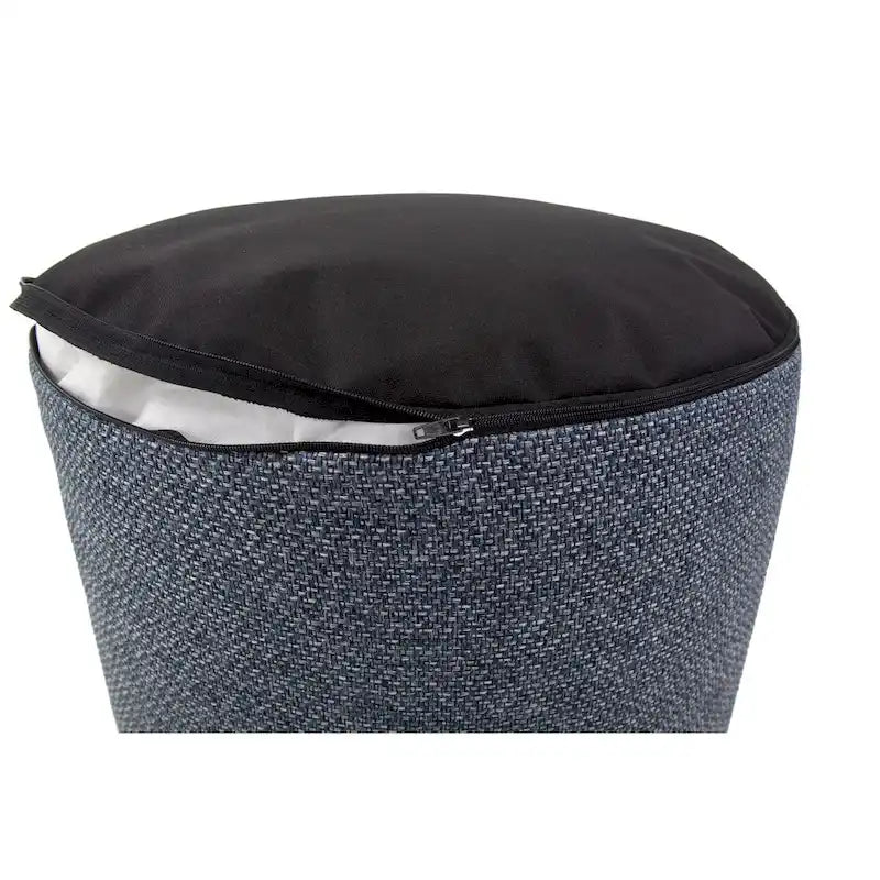 Allan Andrews Indigo Panama Round Foot Pouf 4