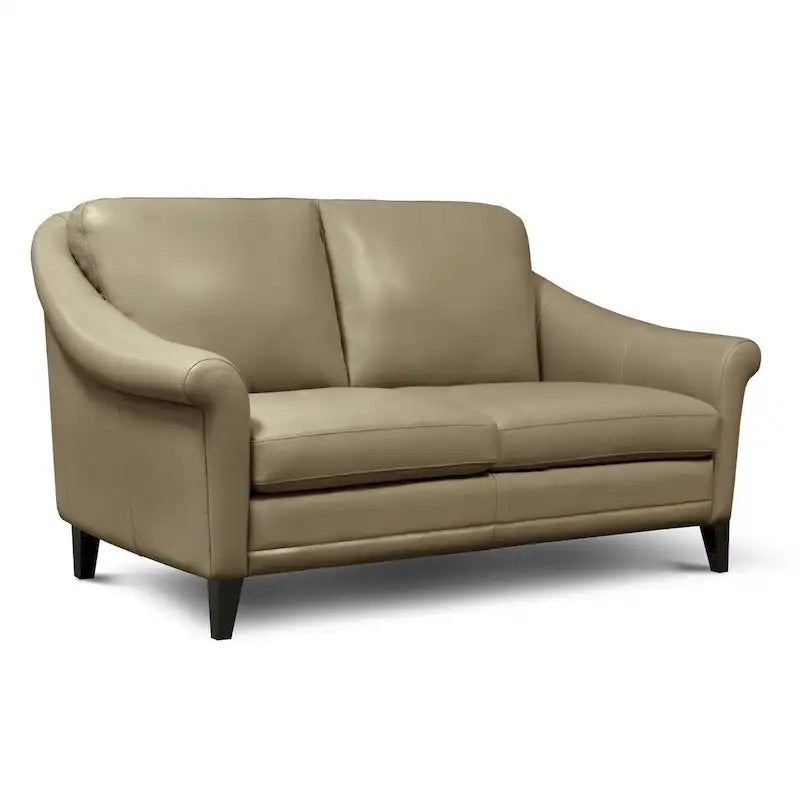 Sienna Authentic Leather Midcentury Modern Loveseat 12