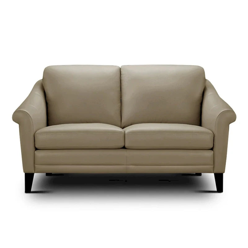 Sienna Authentic Leather Midcentury Modern Loveseat 2