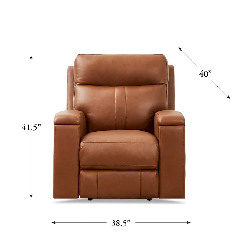Hydeline Venice Zero Gravity Power Recliner with Adjustable Headrest and Cup Holder in Top Grain Leather 9