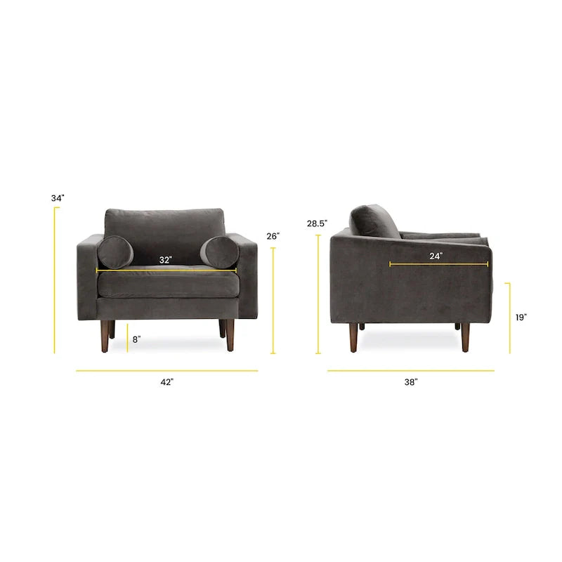 Poly & Bark Napa Upholstered Lounge Chair 34