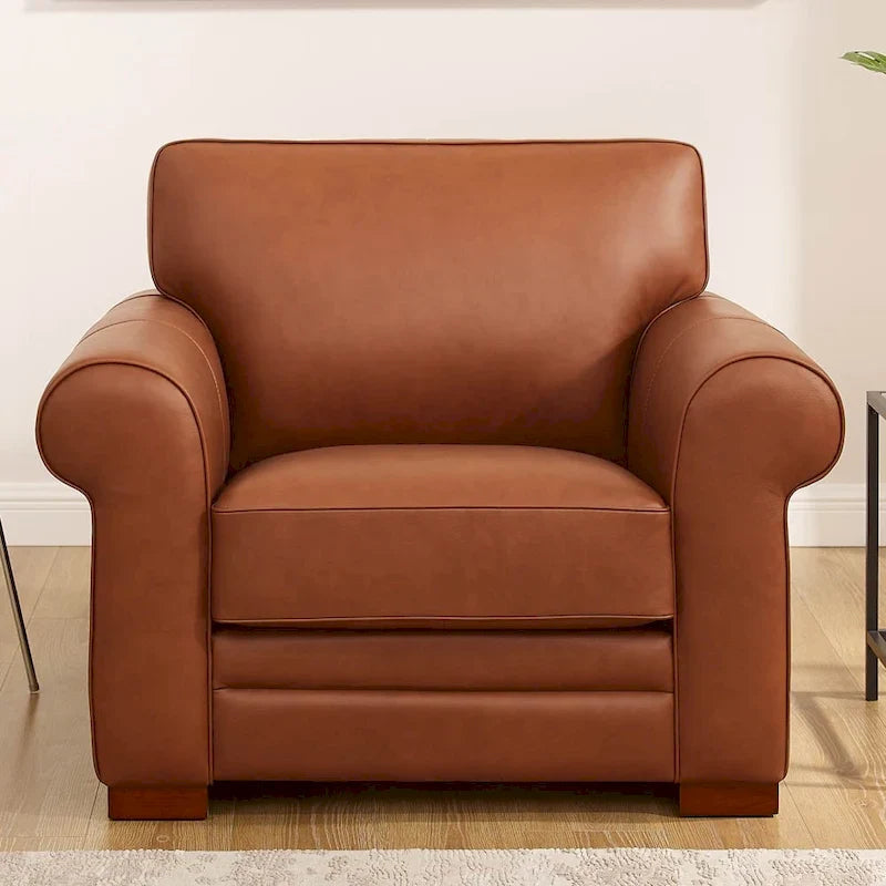 Hydeline Brookfield Premium Top Grain Leather Sofa and Chair Set 14
