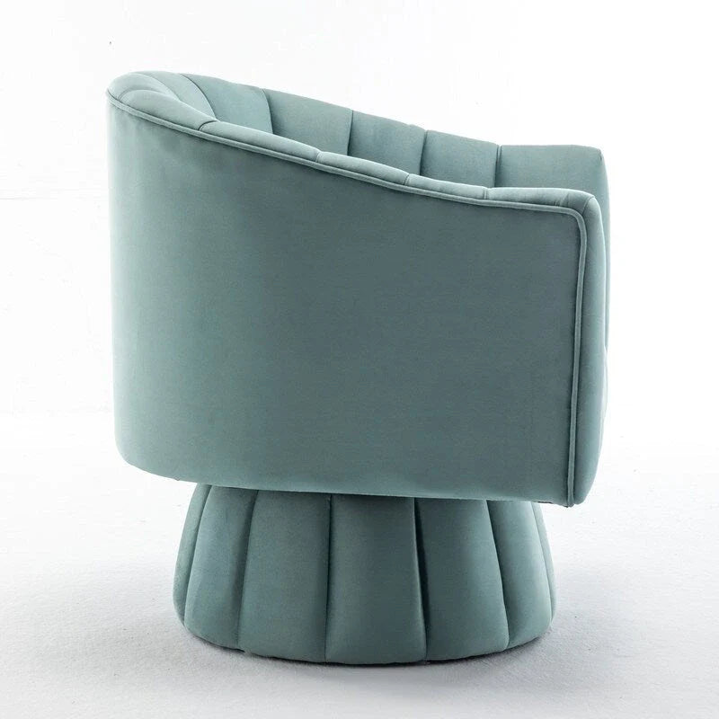 SEYNAR Set of 2 Modern Glam Velvet Upholstered Round Swivel Accent Barrel Chairs 19
