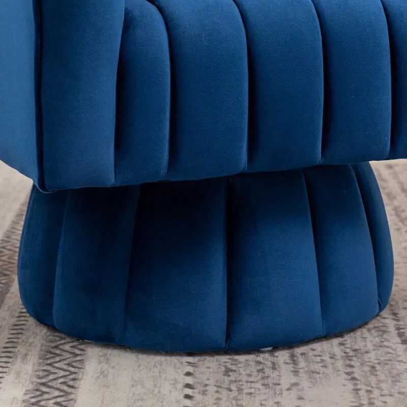 SEYNAR Set of 2 Modern Glam Velvet Upholstered Round Swivel Accent Barrel Chairs 34