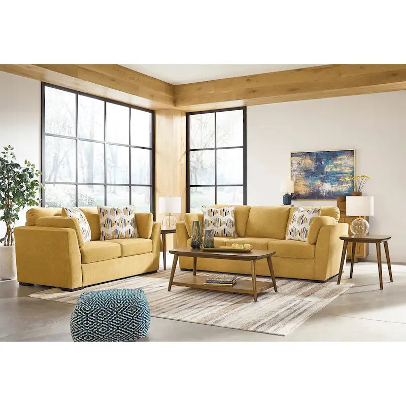 Roundhill Furniture Clareen 2-Piece Sofa and Loveseat Living Room Set 20