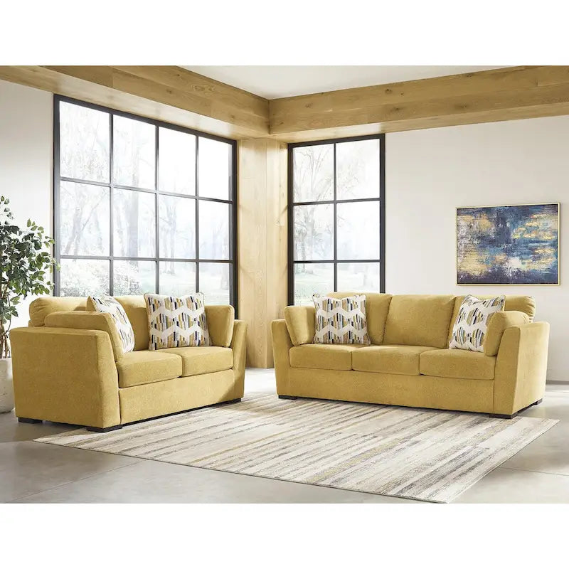 Roundhill Furniture Clareen 2-Piece Sofa and Loveseat Living Room Set 2