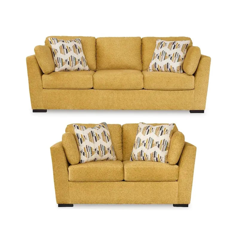 Roundhill Furniture Clareen 2-Piece Sofa and Loveseat Living Room Set 3