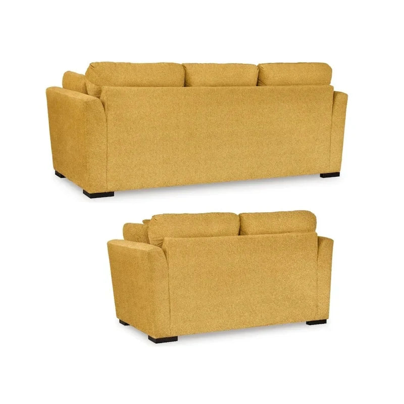 Roundhill Furniture Clareen 2-Piece Sofa and Loveseat Living Room Set 4