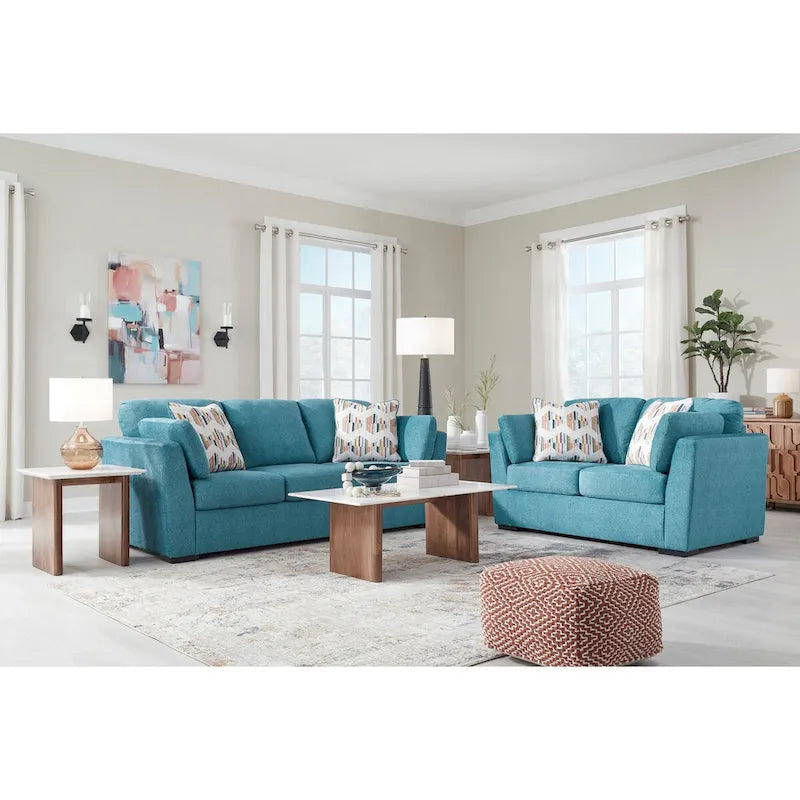 Roundhill Furniture Clareen 2-Piece Sofa and Loveseat Living Room Set 10