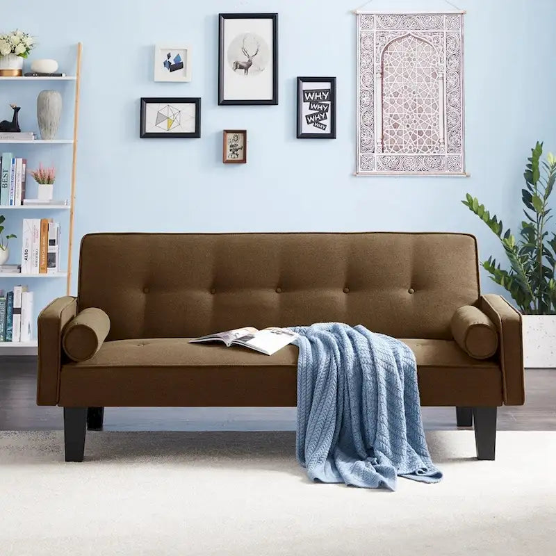 Convertible Sofa Bed for Living Room with Two Pillows Included 21