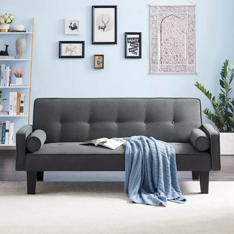 Convertible Sofa Bed for Living Room with Two Pillows Included 3