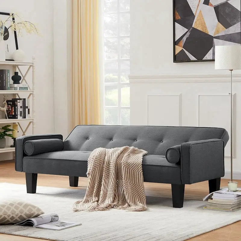 Convertible Sofa Bed for Living Room with Two Pillows Included 4