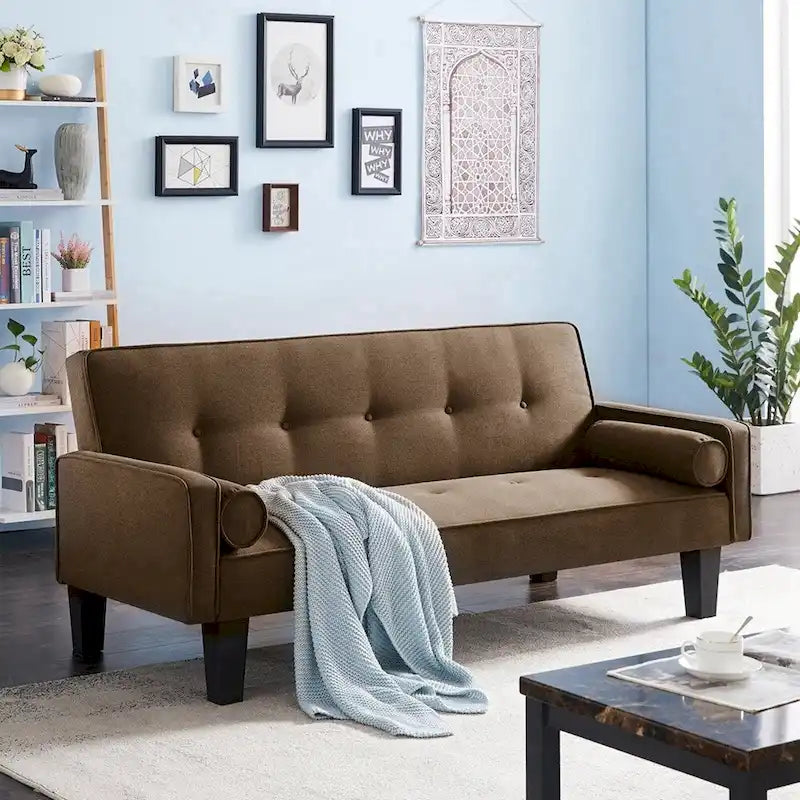 Convertible Sofa Bed for Living Room with Two Pillows Included 5