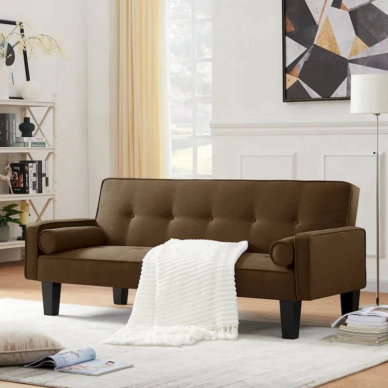 Convertible Sofa Bed for Living Room with Two Pillows Included 6
