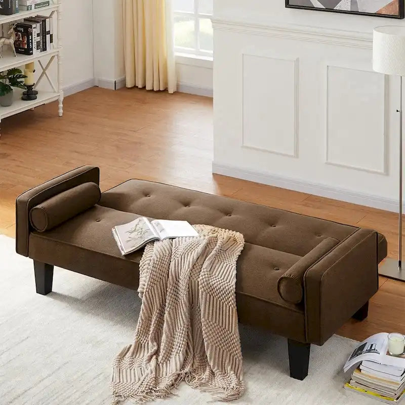 Convertible Sofa Bed for Living Room with Two Pillows Included 7