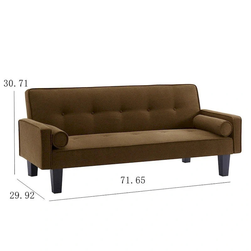 Convertible Sofa Bed for Living Room with Two Pillows Included 10