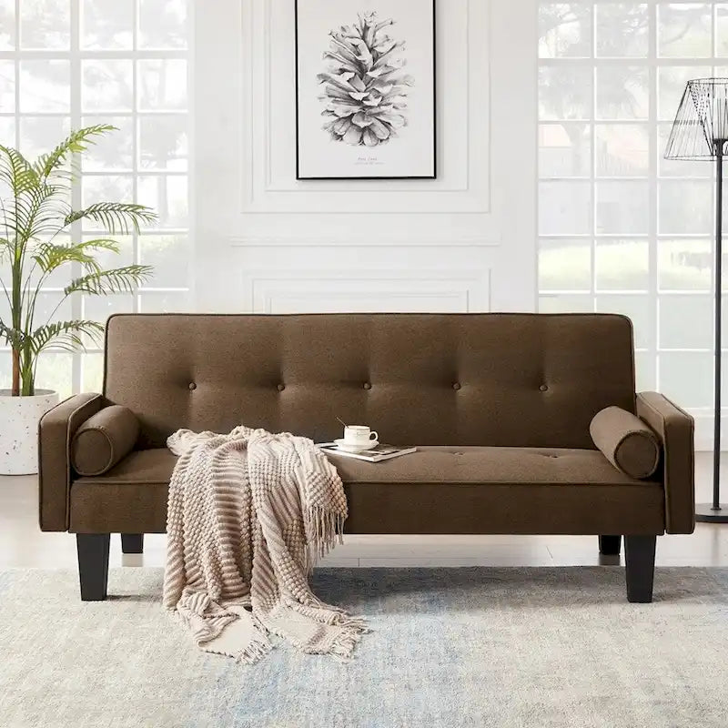 Convertible Sofa Bed for Living Room with Two Pillows Included 11