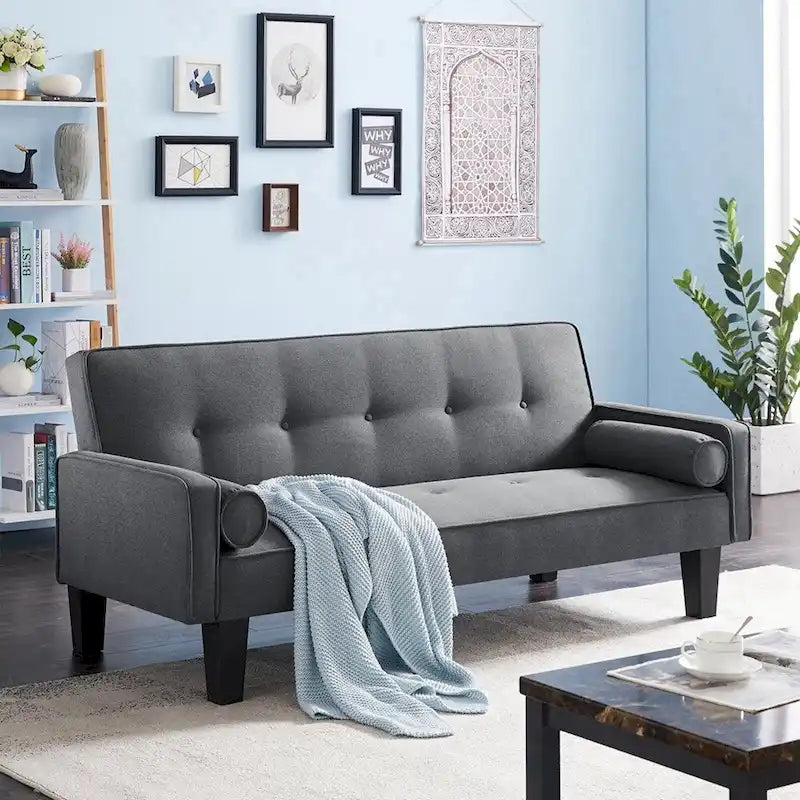 Convertible Sofa Bed for Living Room with Two Pillows Included 12