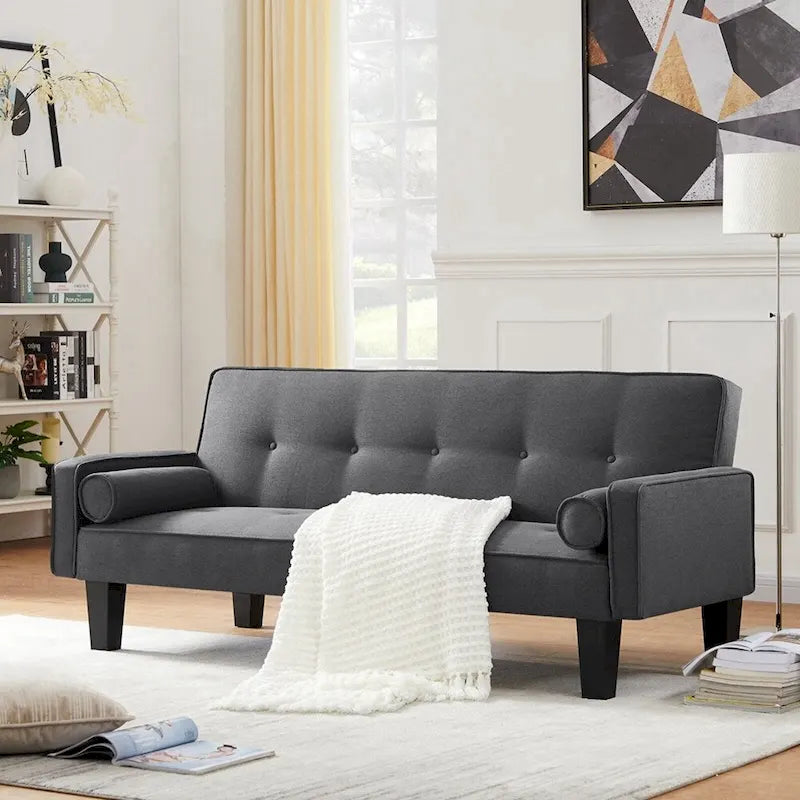 Convertible Sofa Bed for Living Room with Two Pillows Included 14