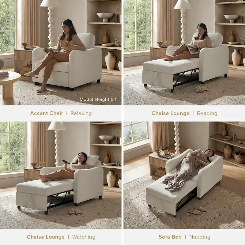 Mopio Sophie 4-in-1 Convertible Chair Bed 7