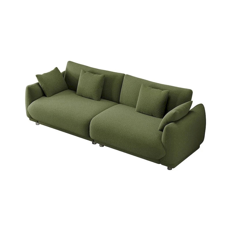 Modern Upholstered Sofa with Plush Cushions and Solid Wood Frame 7