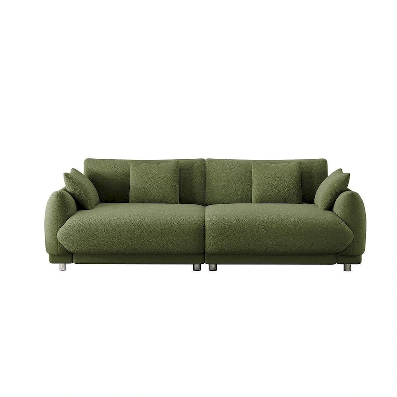Modern Upholstered Sofa with Plush Cushions and Solid Wood Frame 8