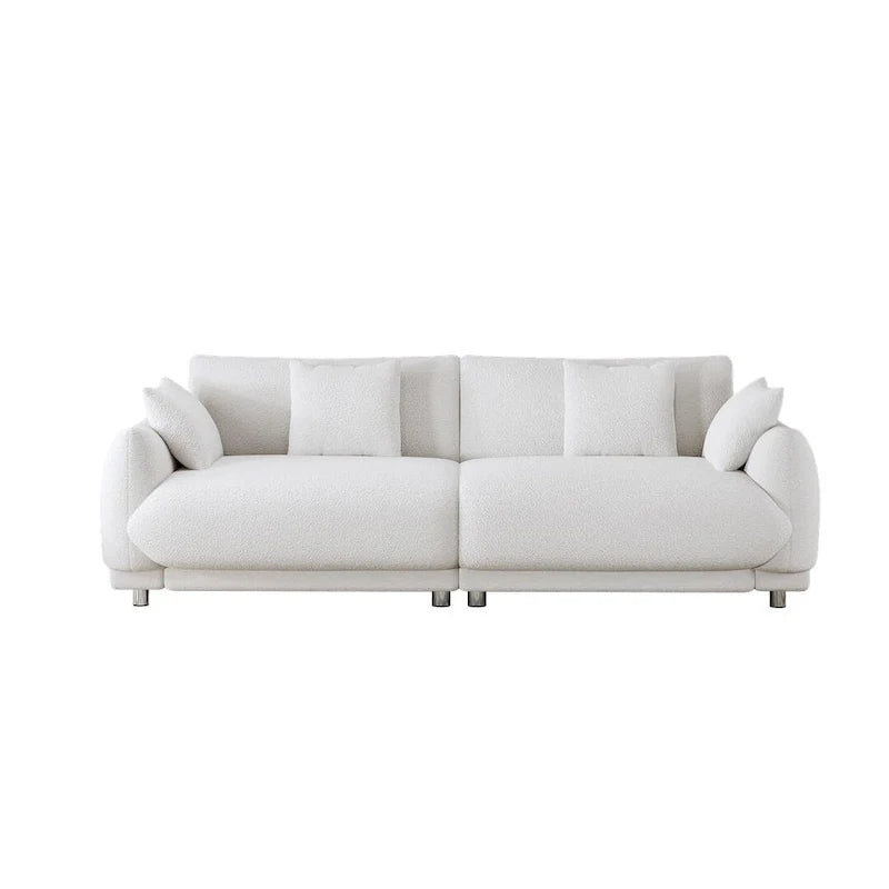 Modern Upholstered Sofa with Plush Cushions and Solid Wood Frame 18