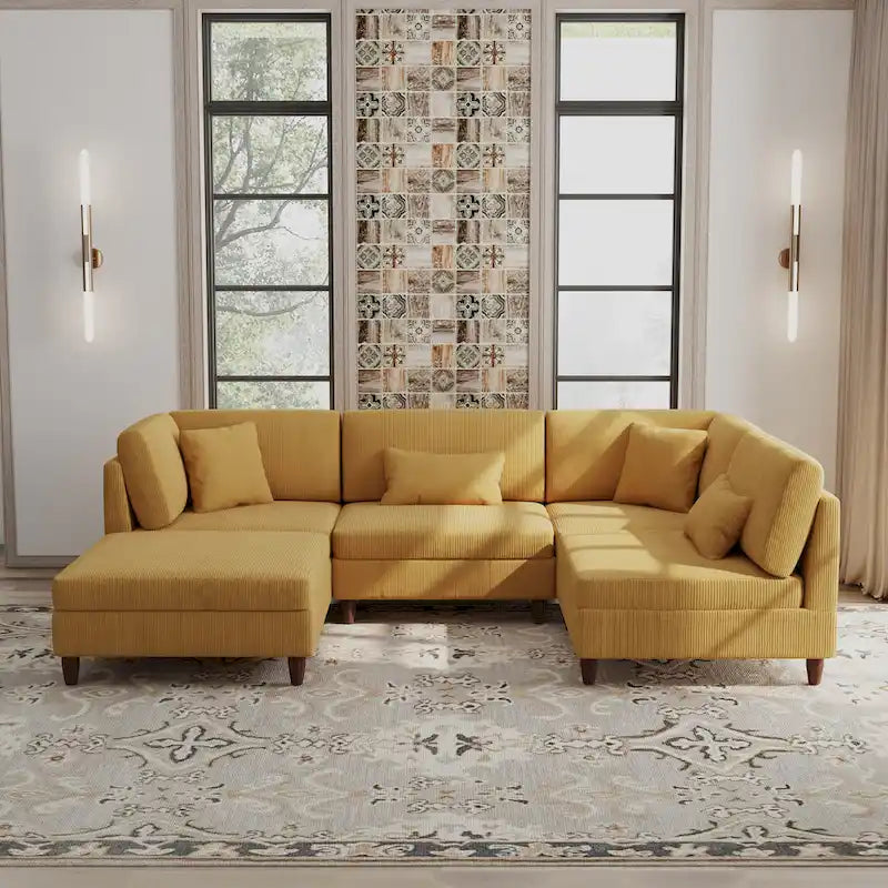 Modular Sectional Sofa with Ottoman and Configurable Design 2