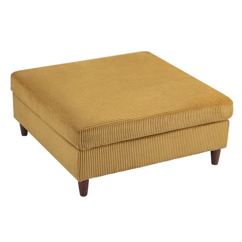 5-Piece Corduroy Modular Sectional Sofa with Ottoman 26