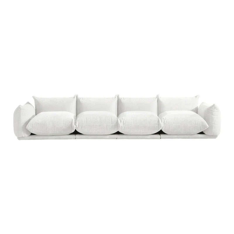 Spacious Mid-Century Modern Chenille Sectional Sofa - 4-Seater Modular Couch with Plush Cushions 10