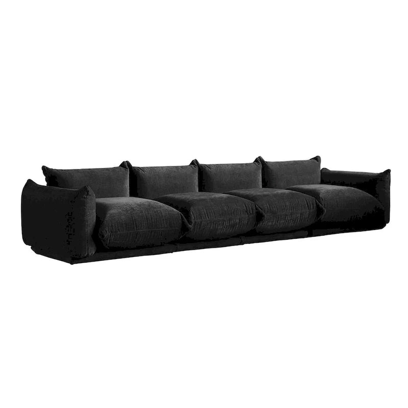 Spacious Mid-Century Modern Chenille Sectional Sofa - 4-Seater Modular Couch with Plush Cushions 15