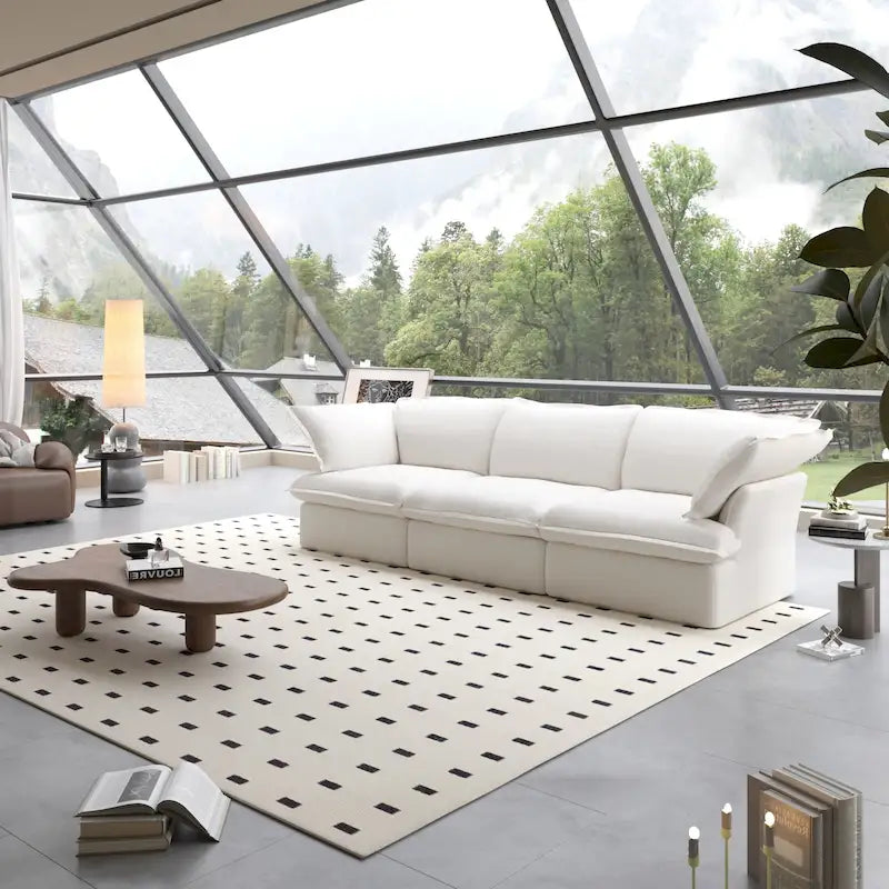 Contemporary 3-Seat Modular Sectional Sofa for Living Room - Comfortable Convertible Couch 18