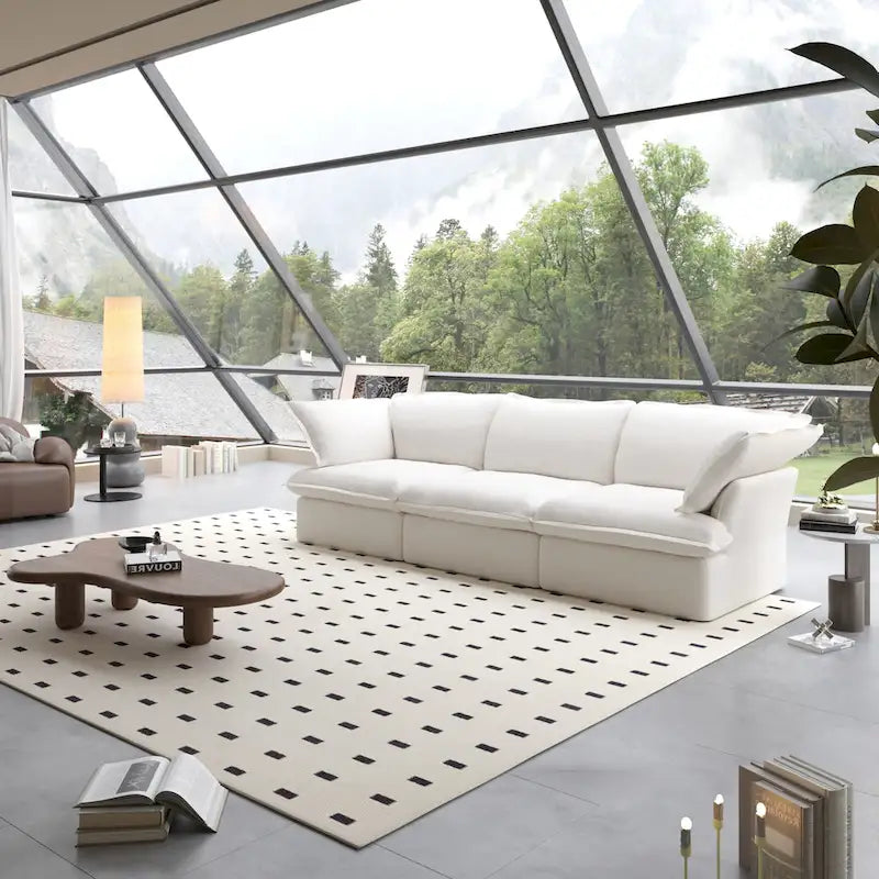 Contemporary 3-Seat Modular Sectional Sofa for Living Room - Comfortable Convertible Couch 1