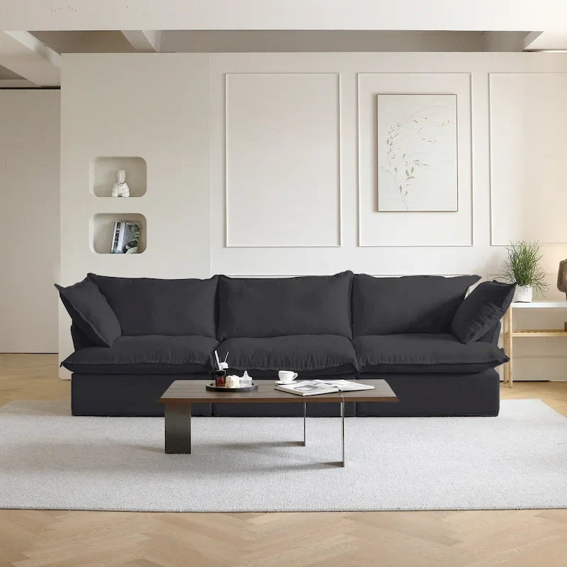 Contemporary 3-Seat Modular Sectional Sofa for Living Room - Comfortable Convertible Couch 6
