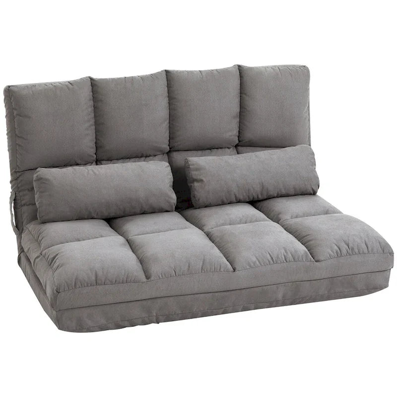 Versatile Floor Sofa Chair with 2 Cushions and Adjustable Backrest 2