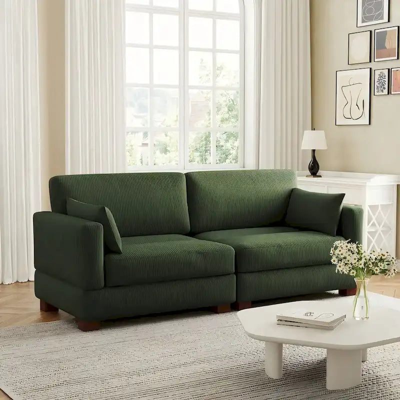 Corduroy Modular Sectional Sofa for Living Room 3