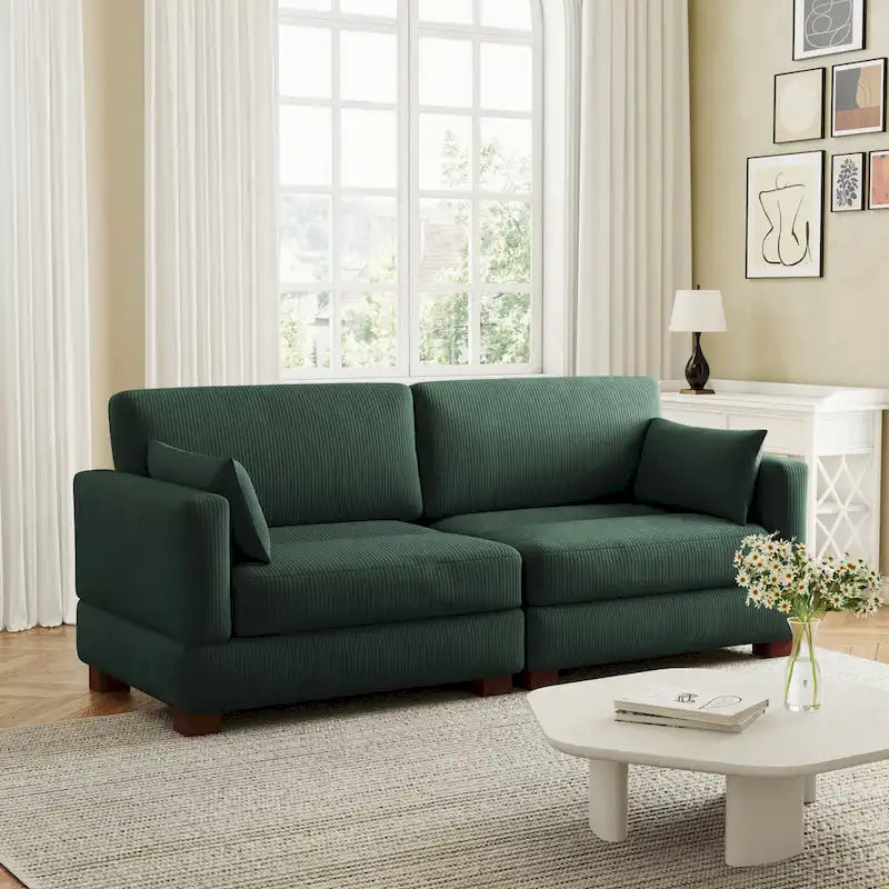 Corduroy Modular Sectional Sofa for Living Room 11
