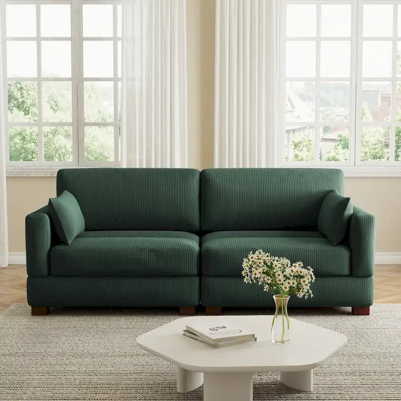 Corduroy Modular Sectional Sofa for Living Room 12