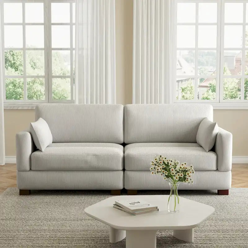Corduroy Modular Sectional Sofa for Living Room 30