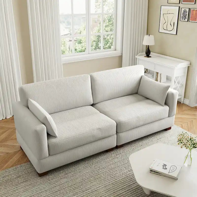 Corduroy Modular Sectional Sofa for Living Room 31