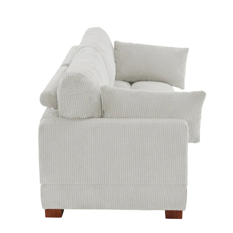 Corduroy Modular Sectional Sofa for Living Room 34