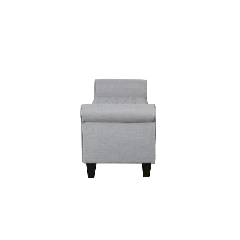 Porthos Home Theon Fabric Button-Tufted Flip-Top Storage Bench 7
