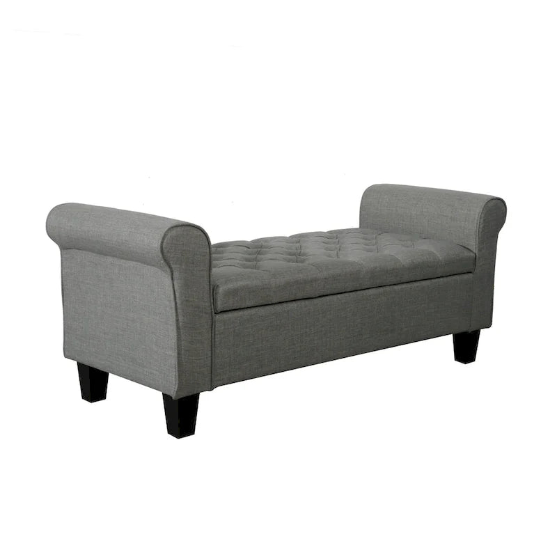 Porthos Home Theon Fabric Button-Tufted Flip-Top Storage Bench 16