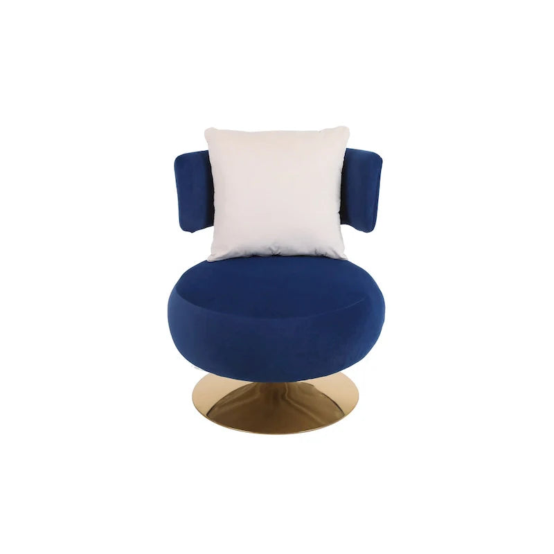 Round Barrel Chair with Fabric and Swivel Design 18