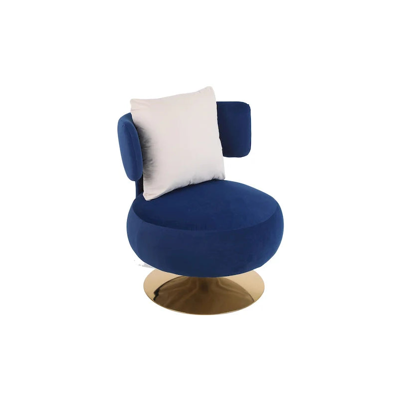 Round Barrel Chair with Fabric and Swivel Design 23