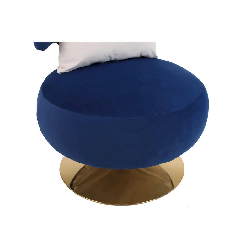 Round Barrel Chair with Fabric and Swivel Design 24