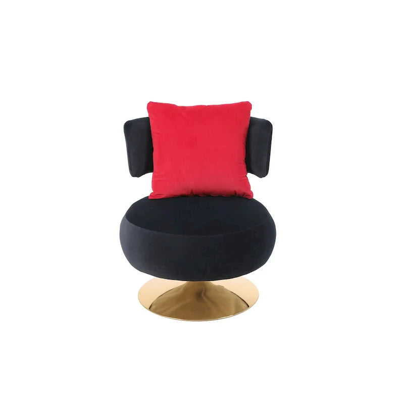 Round Barrel Chair with Fabric and Swivel Design 27